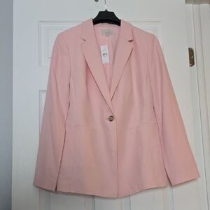 LOFT Soft Pink Blazer Linen Blend Size 6 ⭐️NWT⭐️